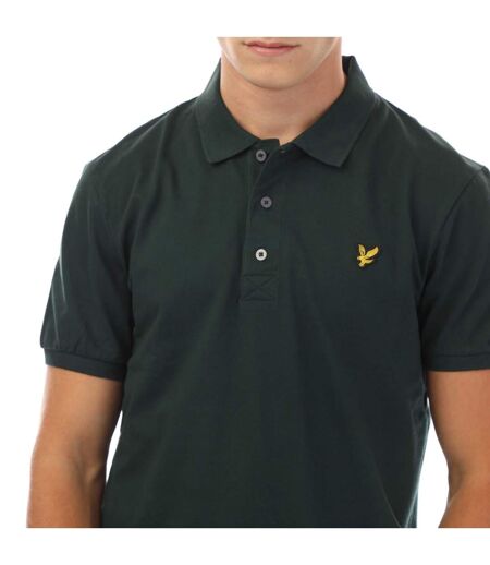 Polo Motif Brodé Homme Vert Foncé Lyle & Scott