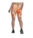 Womens/ladies Thebe Magugu Striped Cycling Shorts Orange Beige Adidas-3