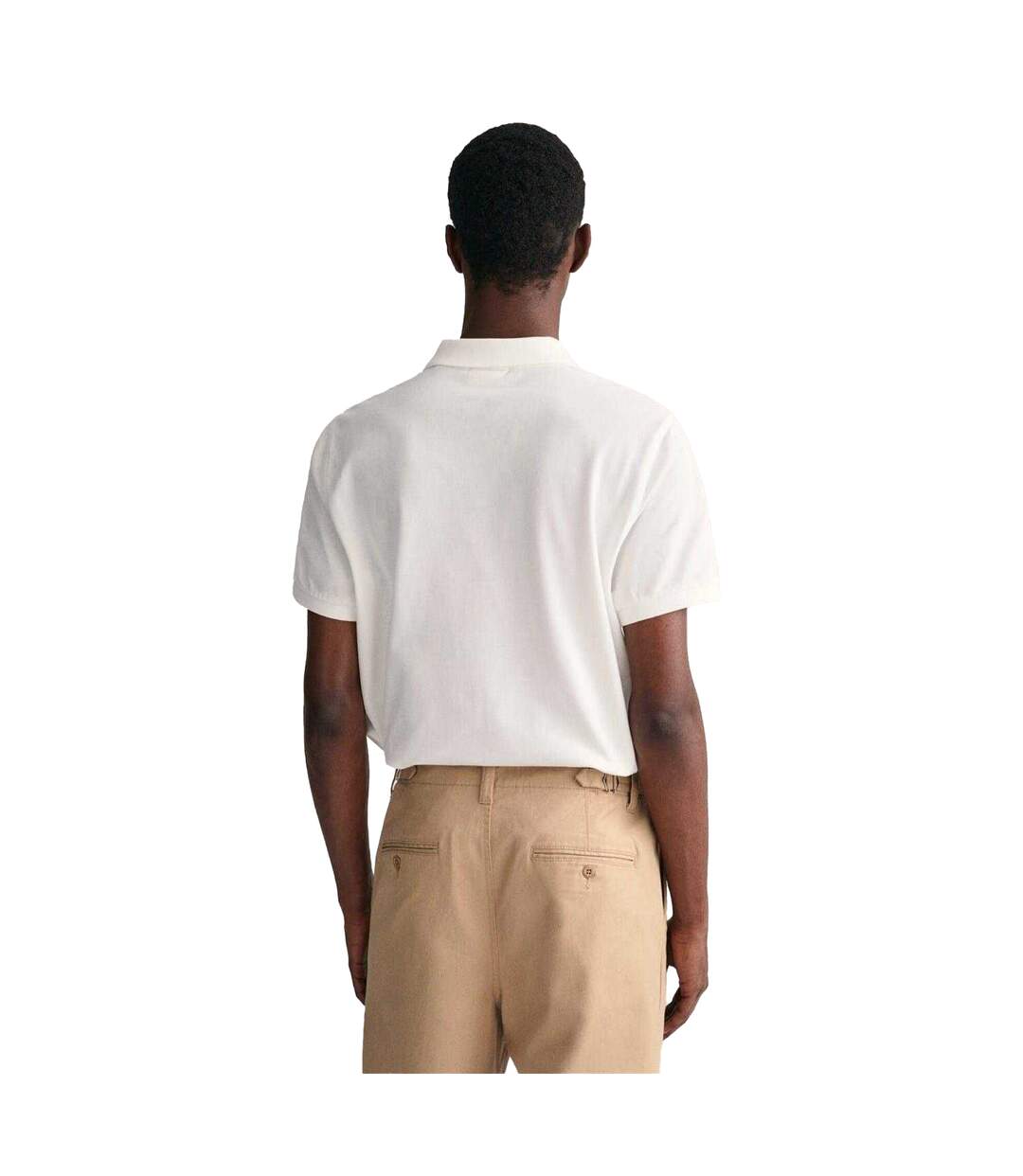 Mens Pique Polo Shirt White Gant-3