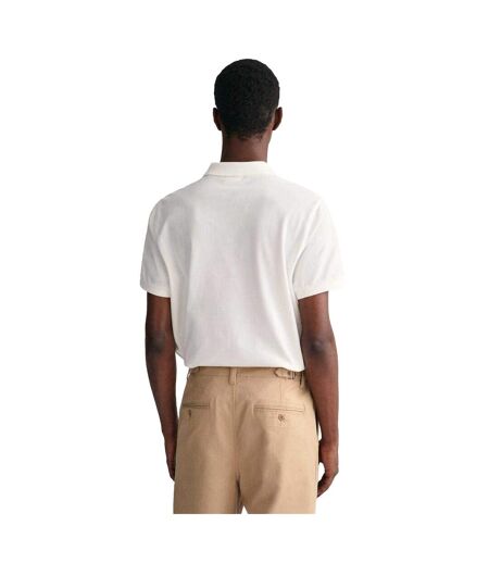 Mens Pique Polo Shirt White Gant