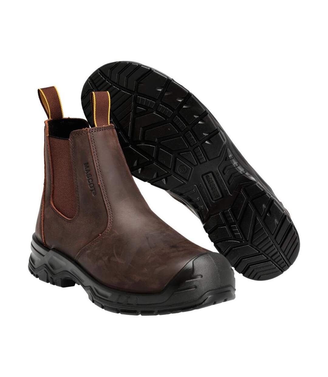 Womens/ladies Footwear Originals Leather Safety Boots Dark Brown Black Mascot-3