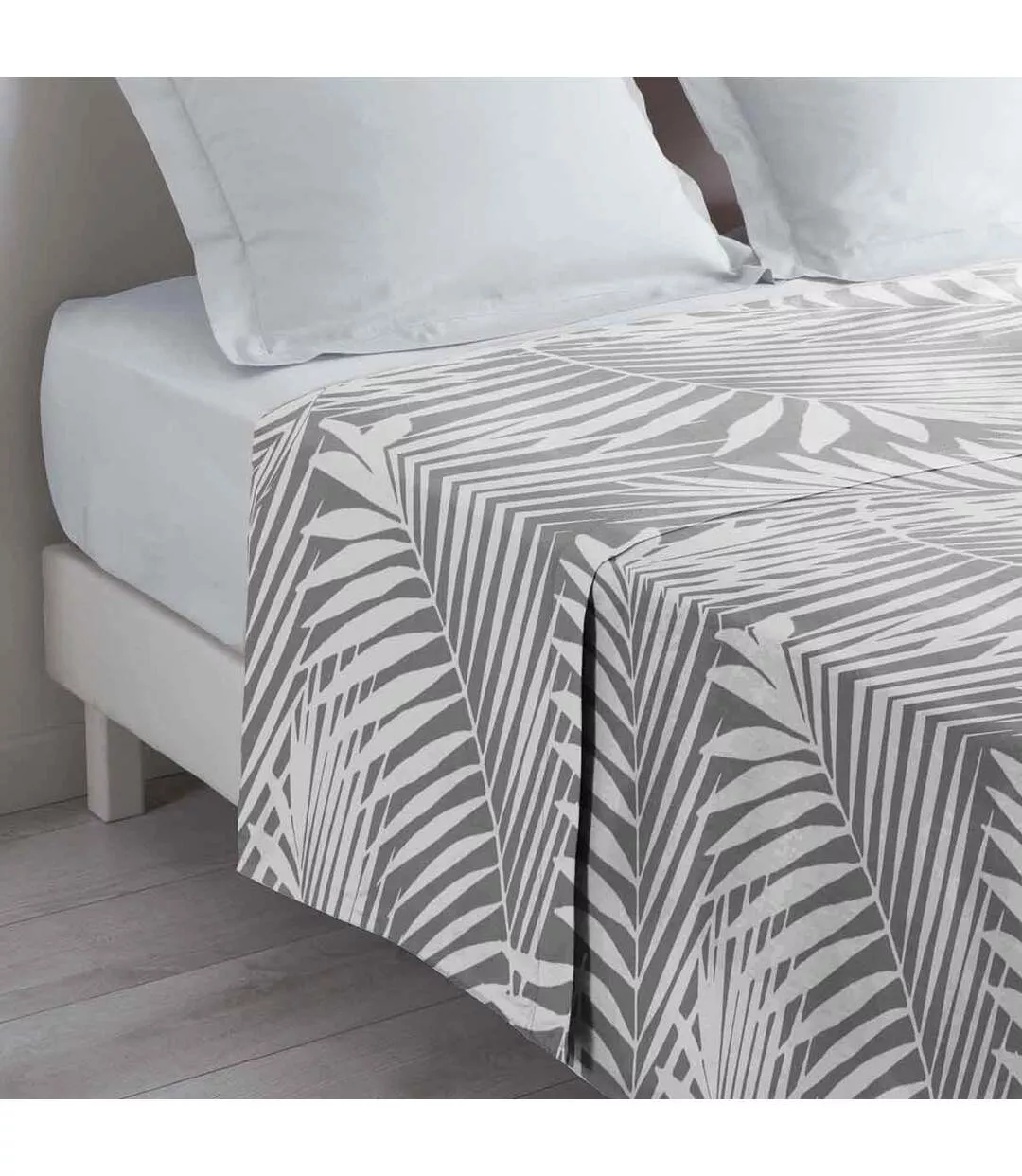 Drap Plat en Coton Botania 180x290cm Gris-1