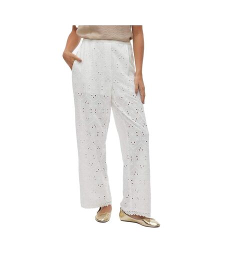 Pantalon Fluide Blanc Femme Vero Moda Mirina - L