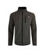 Mens rossten grid eco friendly full zip fleece jacket washed black Weird Fish