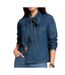 Chemise en jean bleu femme avec nœud morgan lavalliere-1