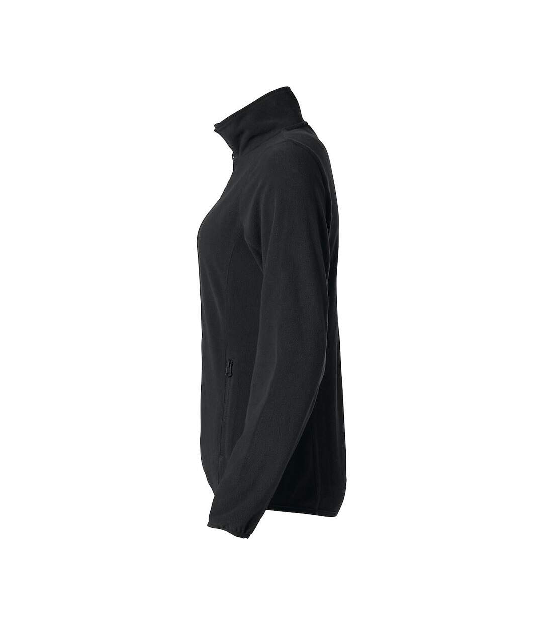Womens/ladies basic microfleece jacket black Clique-3