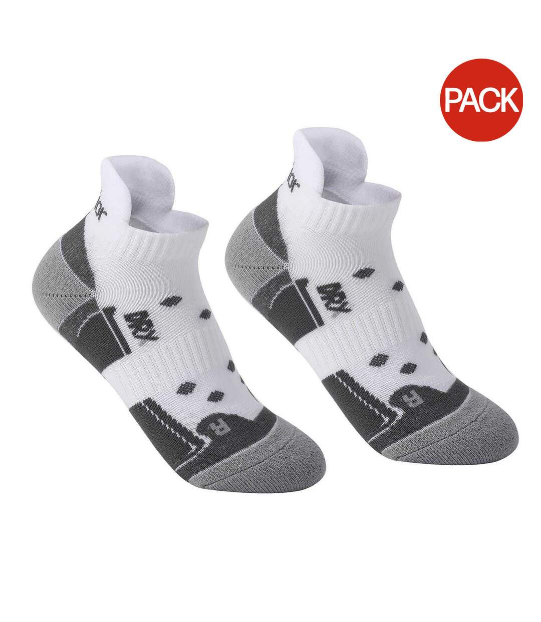 Lot De 2  Socquettes Femme Blanc Gris-blanc Karrimor-1