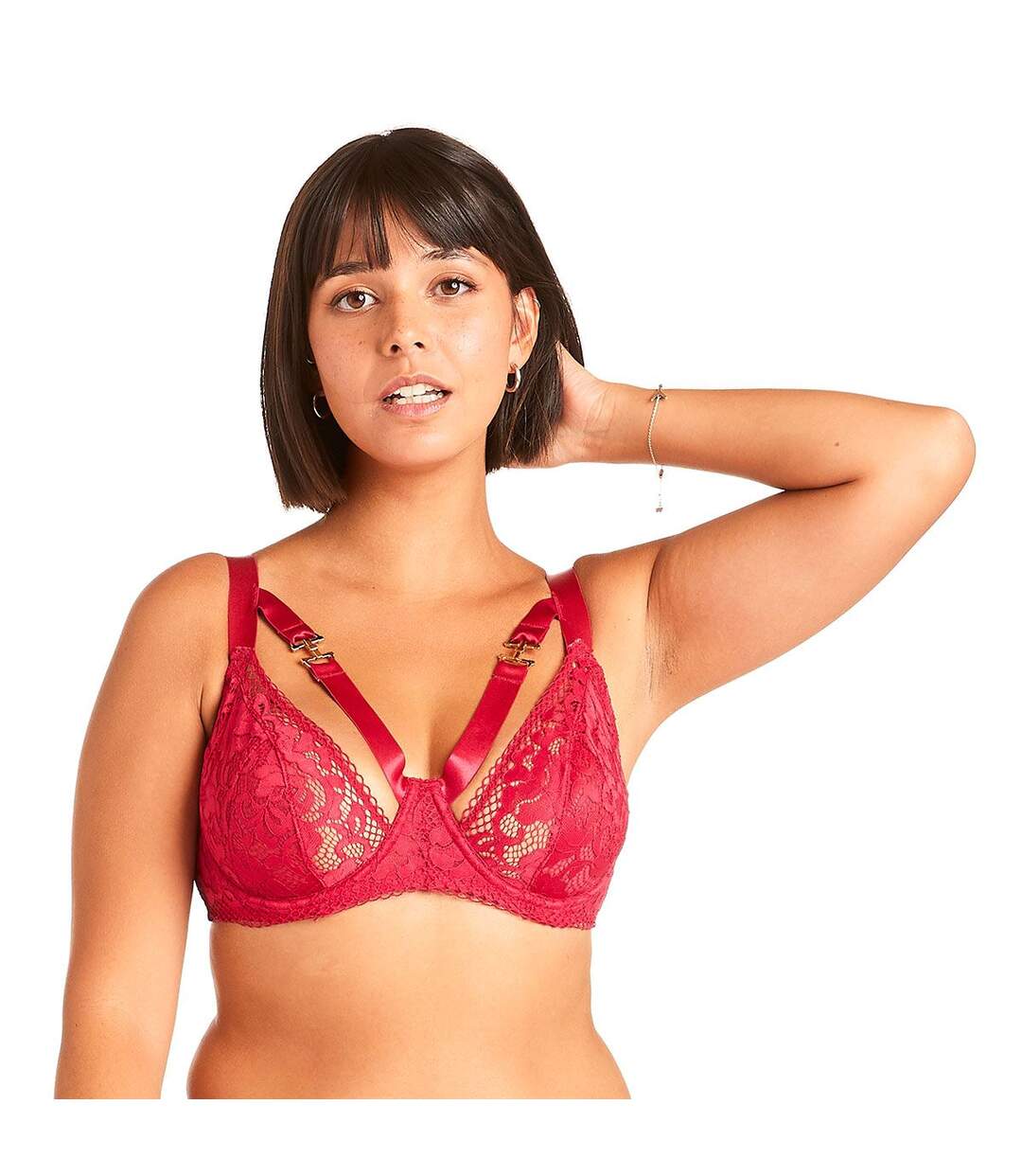 Soutien-gorge grand maintien bordeaux Danger