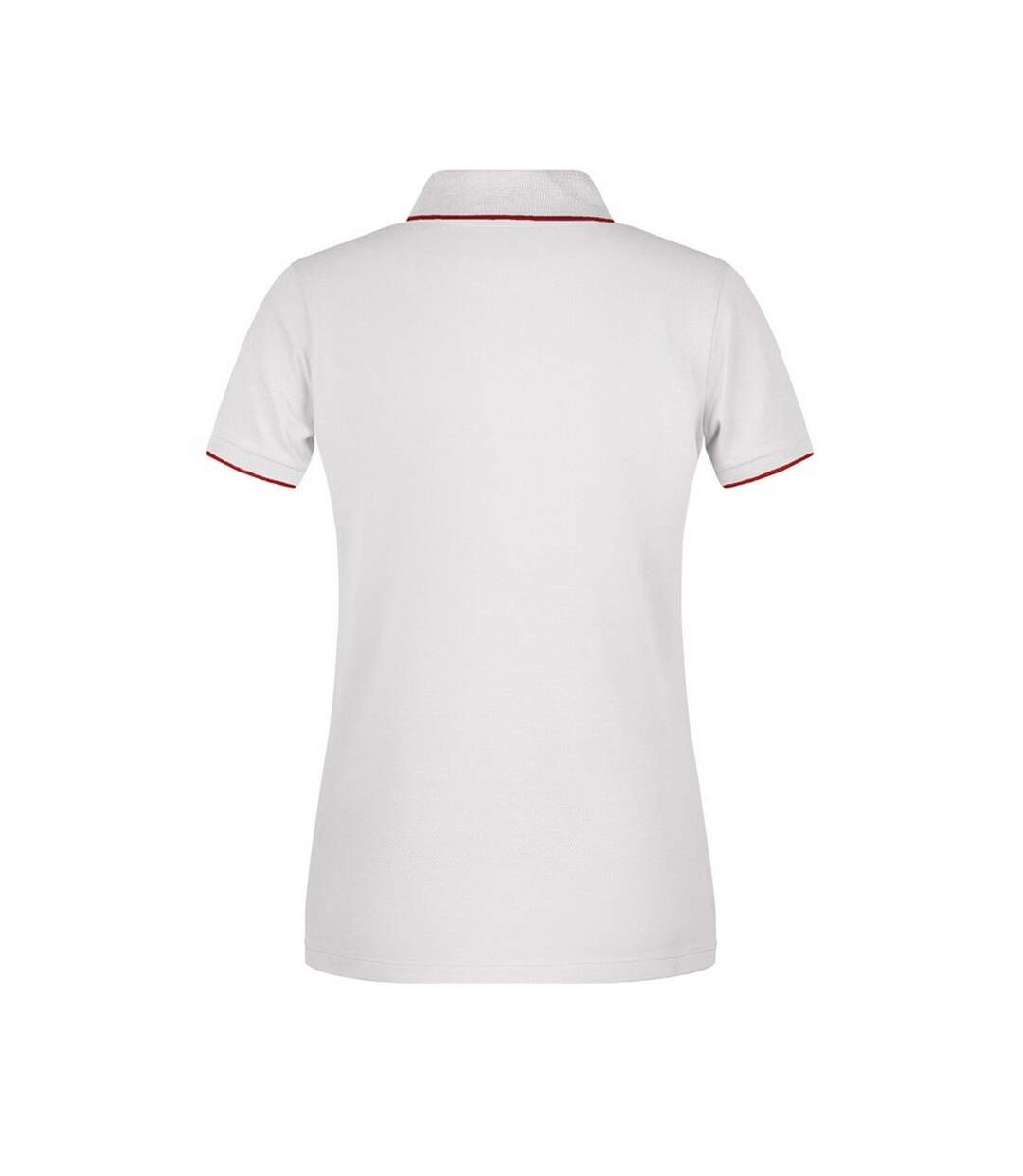 Polo Motif/style À Rayures Femme Blanc Rouge James And Nicholson-2