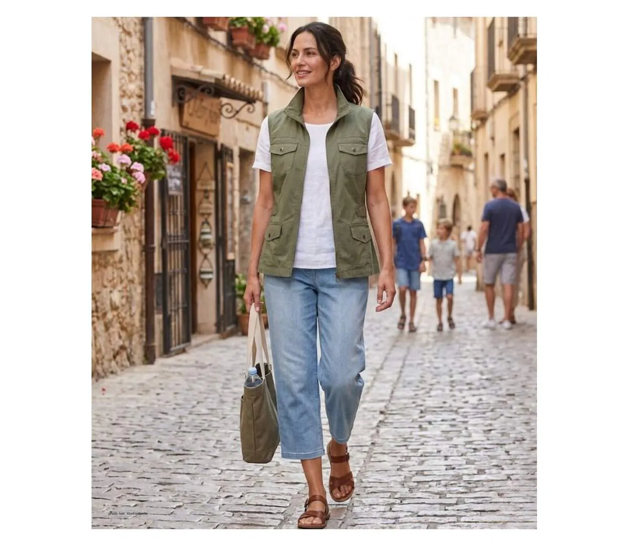 Gilet sans manches femme MAYFLOWER MITSY1 : le confort d'un coton ajustable au quotidien-5
