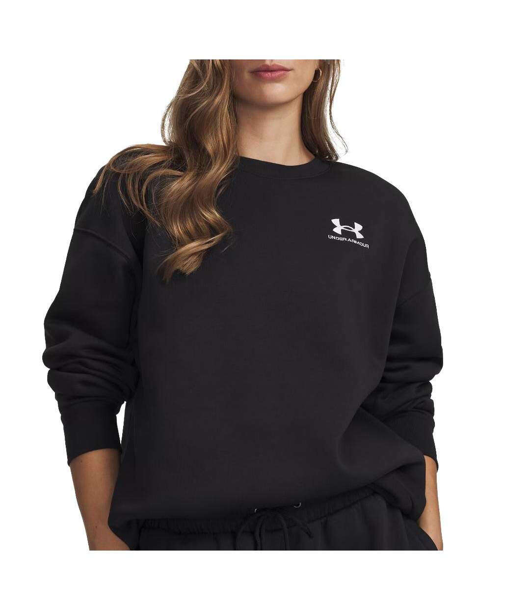 Sweat noir femme under armour ua icon fleece-1