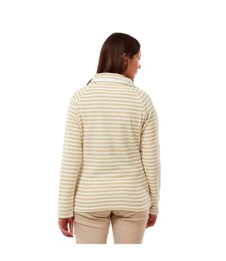 Craghoppers Womens/Ladies Natalia Stripe Half Zip Sweatshirt (Pale Yellow) - UTCG1505