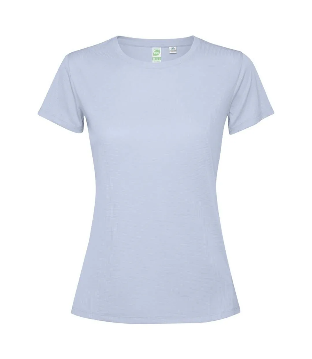 Womens/ladies Estoril Short-sleeved T-shirt Zen Blue Roly-1