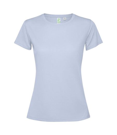 Womens/ladies Estoril Short-sleeved T-shirt Zen Blue Roly