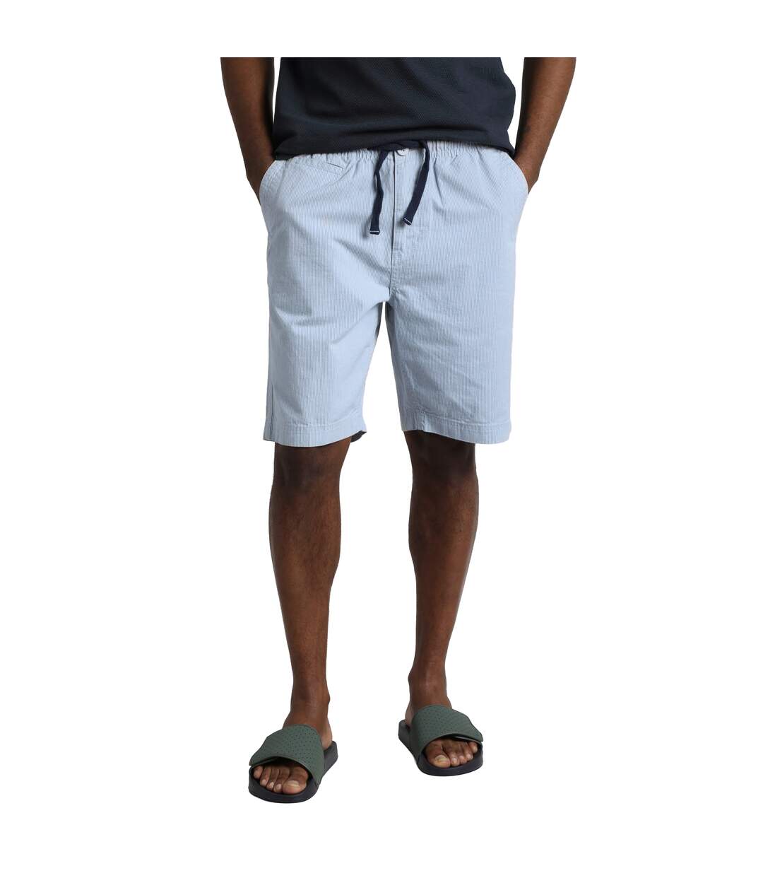Mens dewey stripe shorts ecru Weird Fish-3