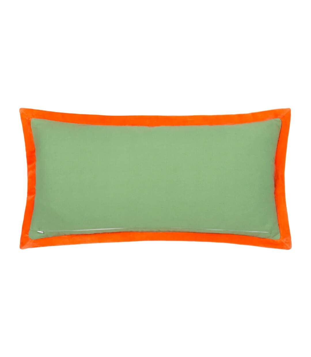 Casa embroidered cushion cover 30cm x 60cm peridot/orange Paoletti