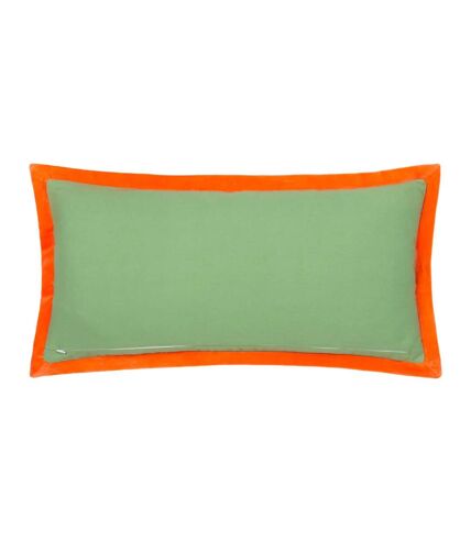 Paoletti Casa Embroidered Throw Pillow Cover (Peridot/Orange) (30cm x 60cm)