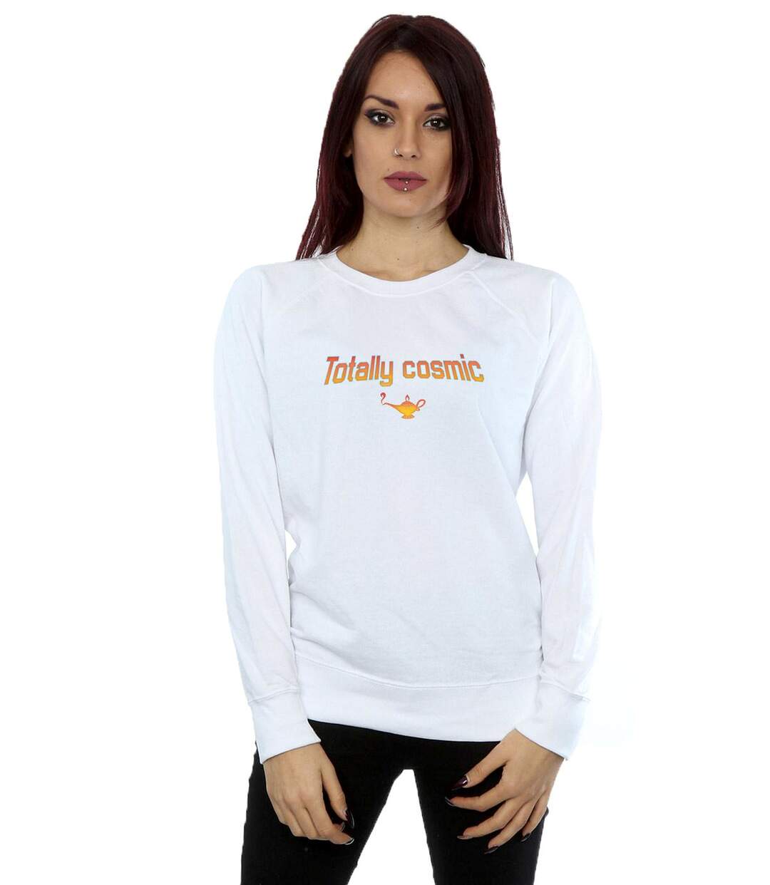 Disney - Sweat ALADDIN TOTALLY COSMIC - Femme (Blanc) - UTBI13290-2