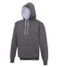 Sweat à capuche contrastée unisexe - JH003 - gris foncé et gris clair