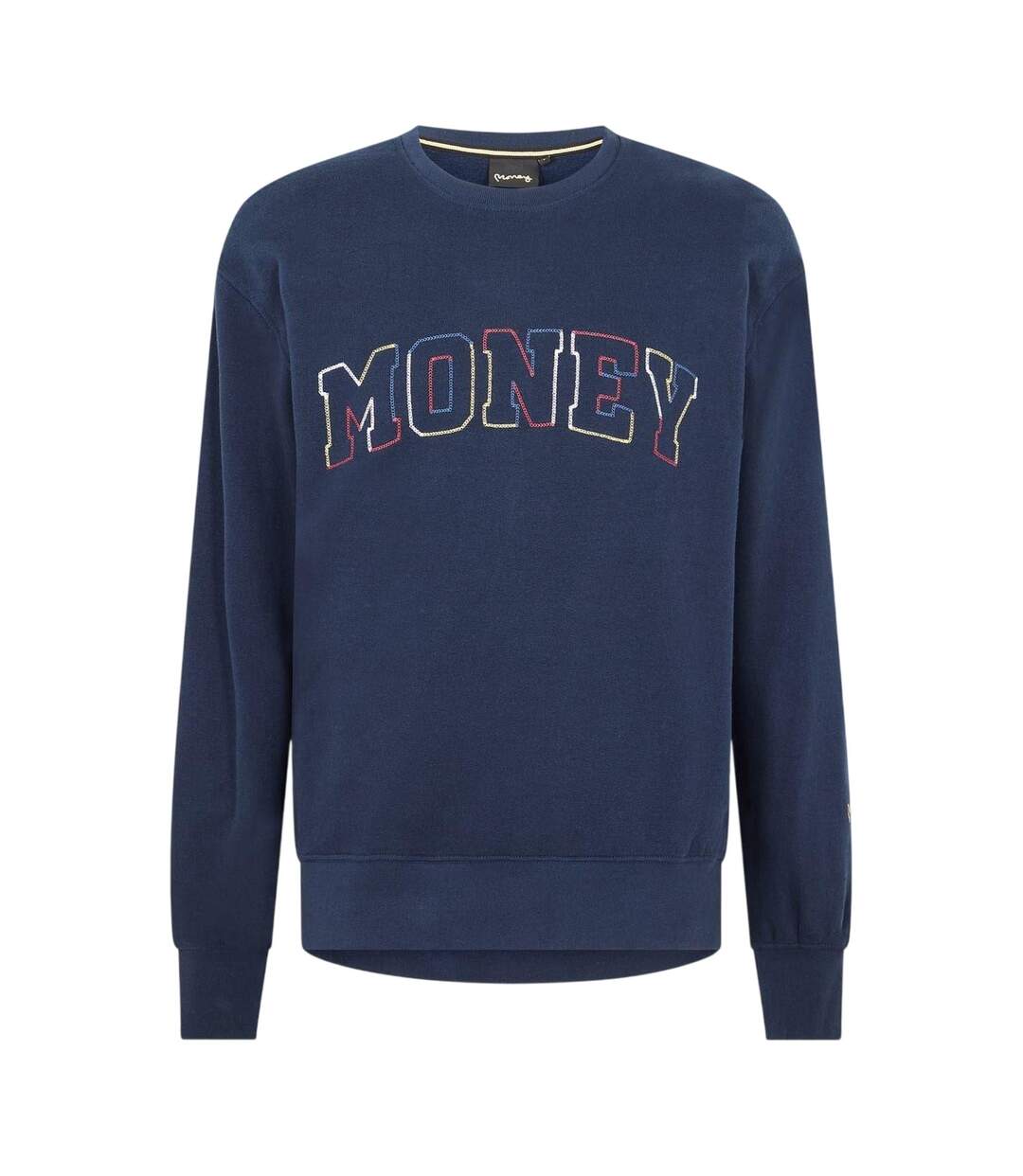 Mens Embroidered Logo Sweatshirt Navy Money-2