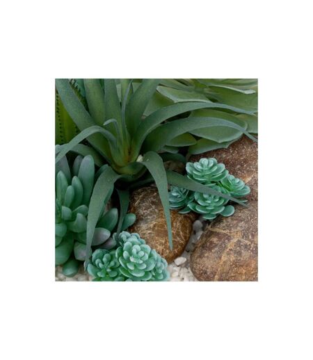 Composition de Plantes Artificielles Soleya 20cm Blanc