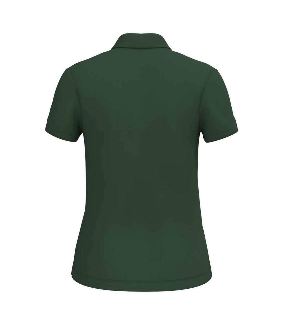Womens/ladies Pique Polo Shirt Forest Green Native Spirit-2