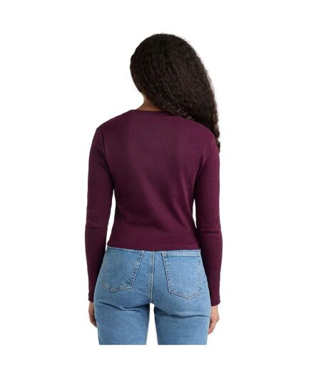 Umbro Womens/Ladies Long-Sleeved Crop Top (Potent Purple/Mauve)