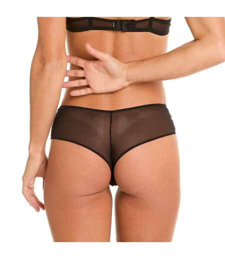 Shorty tanga noir/violet Amants