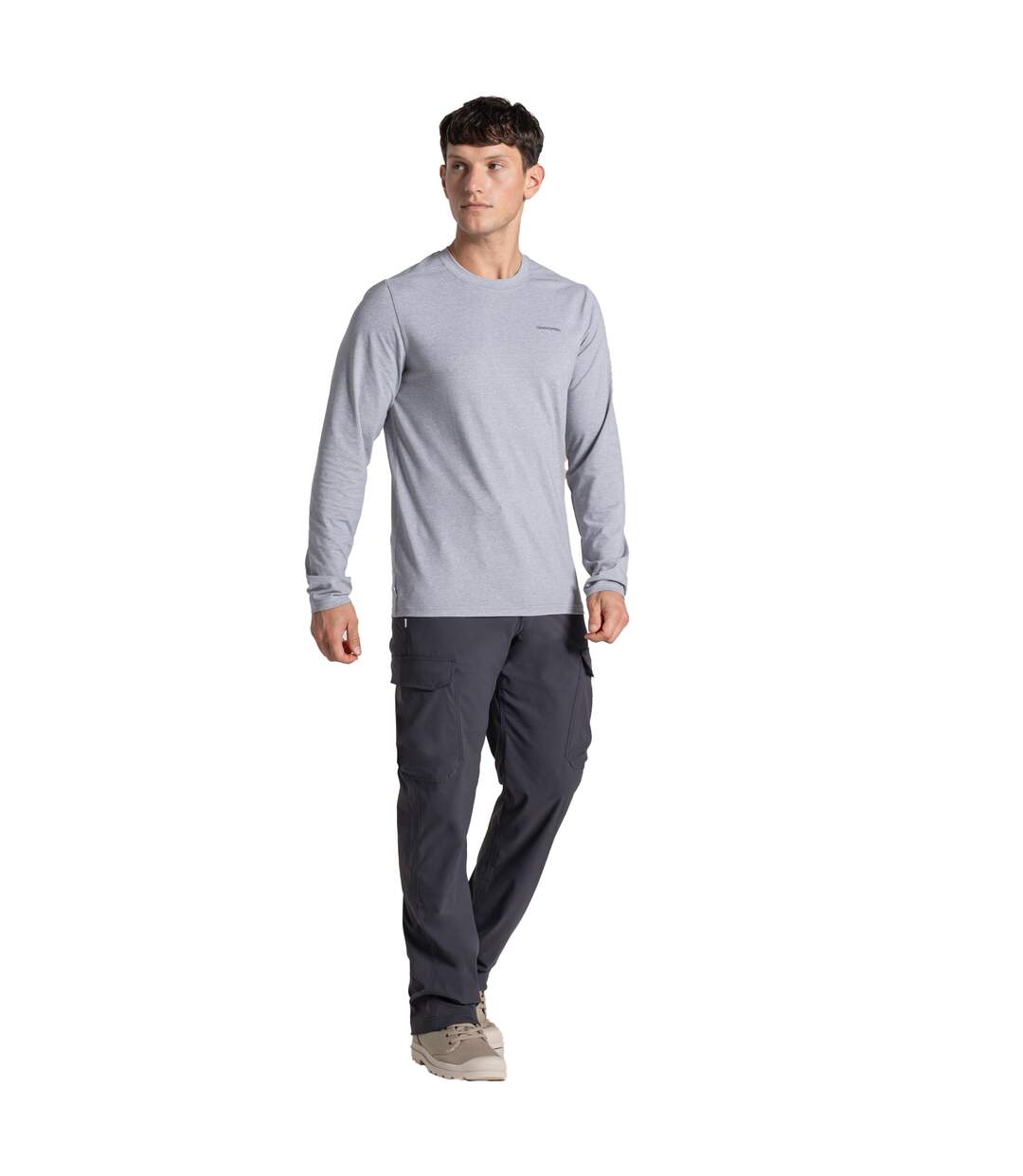 Mens Abel Nosilife Long-sleeved T-shirt Soft Grey Marl Craghoppers-4
