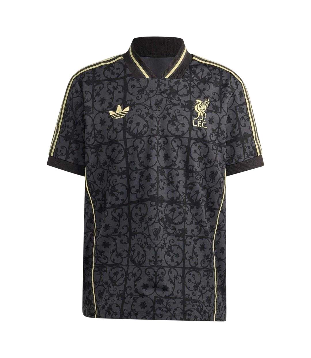 Maillot De Foot Motif/style Liverpool Fc Adulte Noir Jaune Or Adidas-2