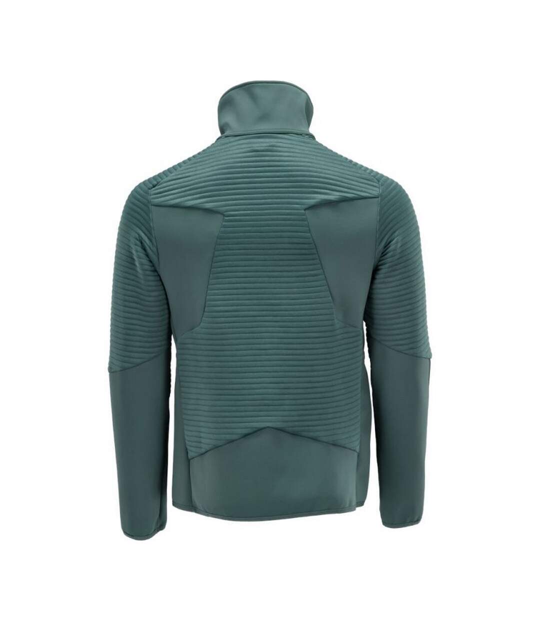 Mens Customised Striped Fleece Jacket Light Forest Green Mascot-2