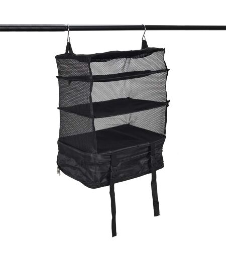 Penderie de Voyage Filet Pliable 57cm Noir