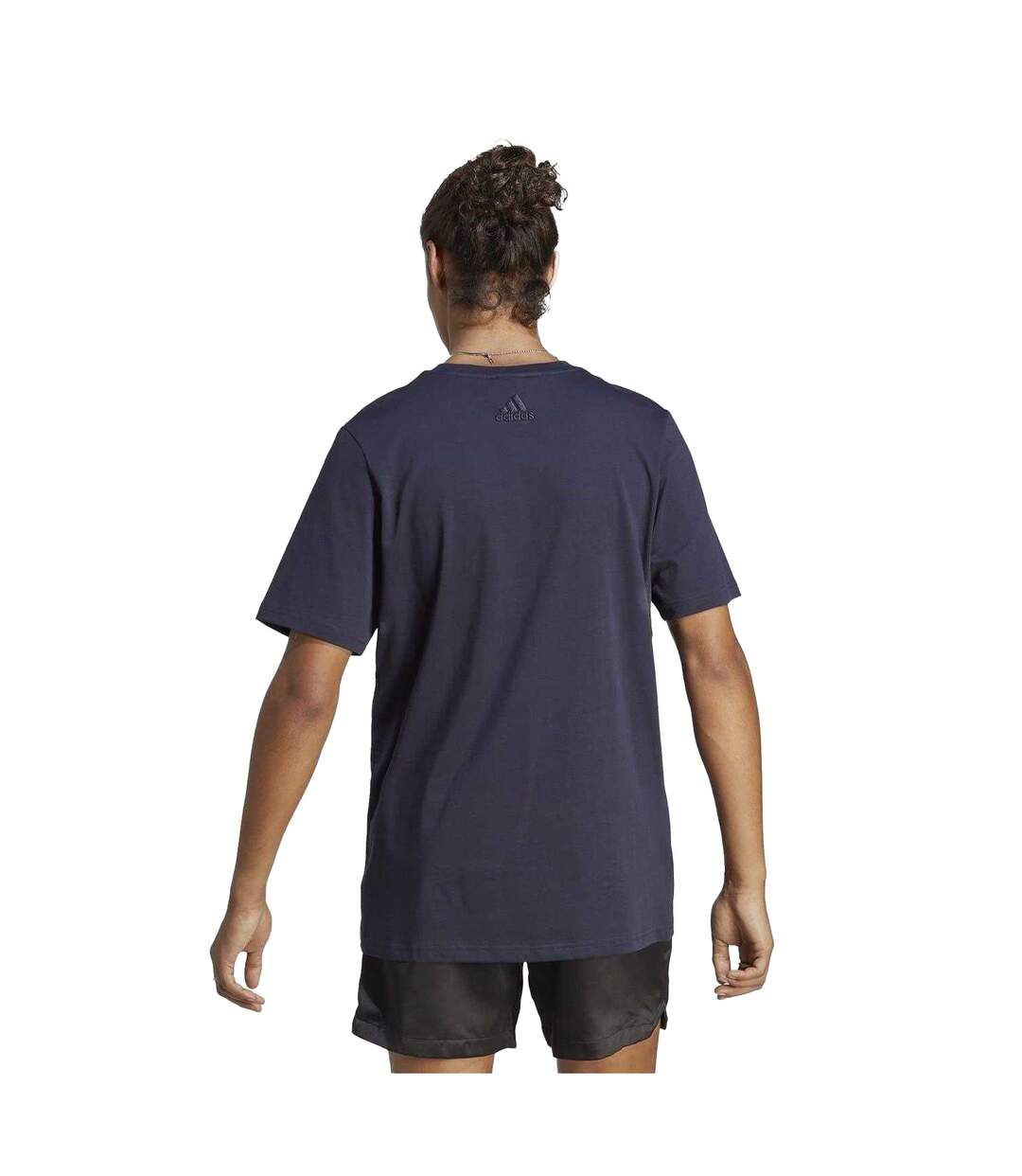 T-shirt Motif/style Gros Logo Homme Bleu Marine Adidas-3