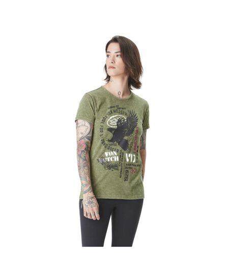 T-shirt femme à col rond avec print devant Stencil Vondutch