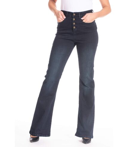 Jeans coupe bootcut denim stretch  blue black ZAIRA 'Rica Lewis'