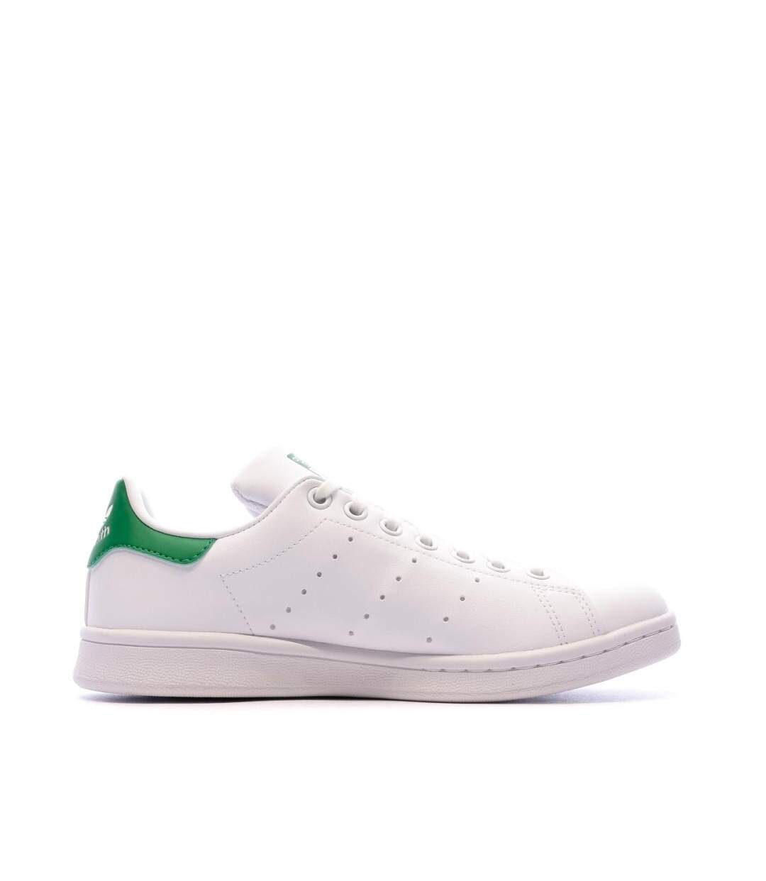 Stan smith baskets blanches/vertes femme adidas-2