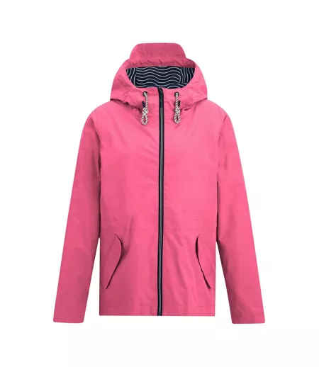 Womens/ladies Bayletta Grid Distress Waterproof Jacket Pink Lemonade Regatta