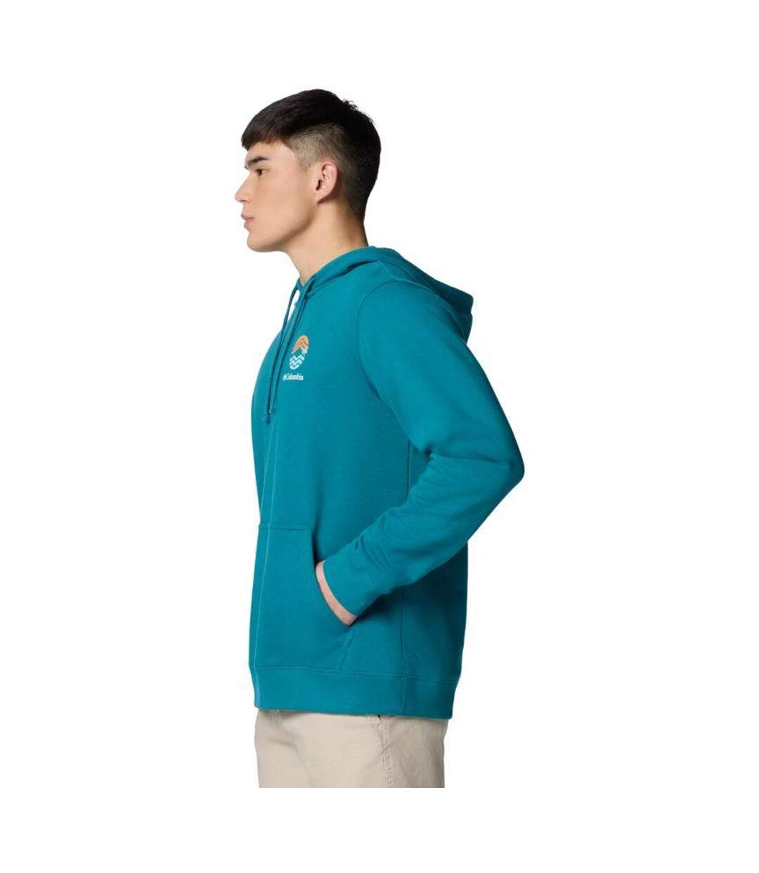 Sweat À Capuche Motif/style Graphique Trek Homme Bleu Columbia-3