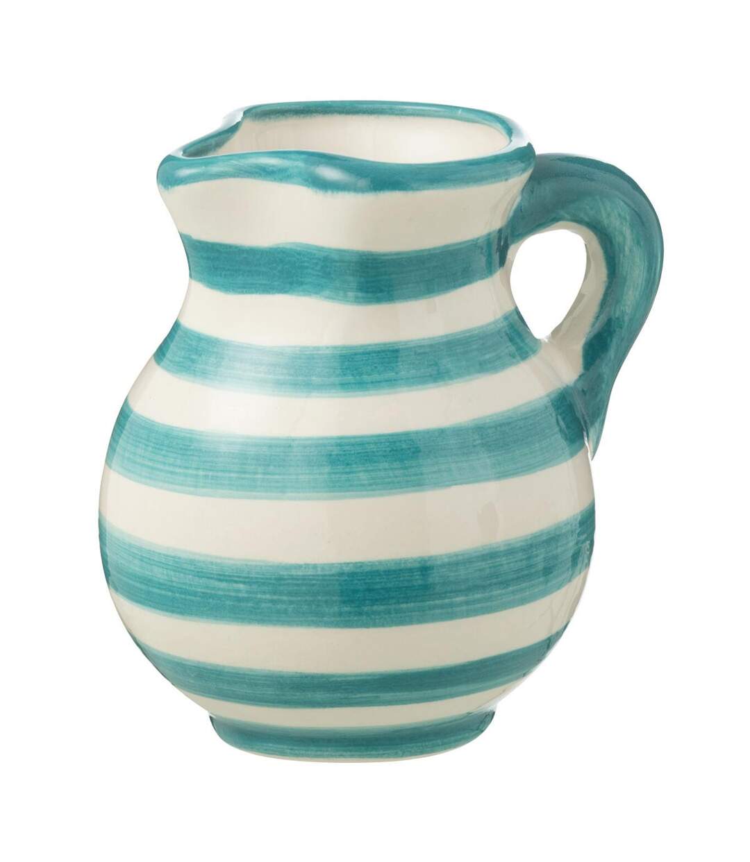 Pichet en Céramique Granada Rayure 0,5L Bleu Aqua-1