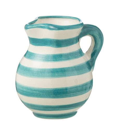 Pichet en Céramique Granada Rayure 0,5L Bleu Aqua
