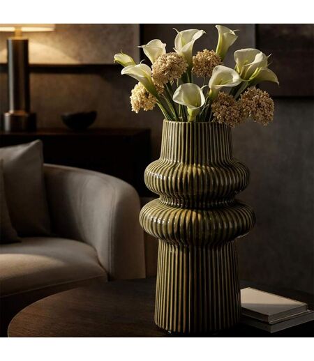 Vase Design en Céramique Armony 36cm Vert