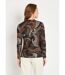 T-shirt court chaud col montant graphique-2