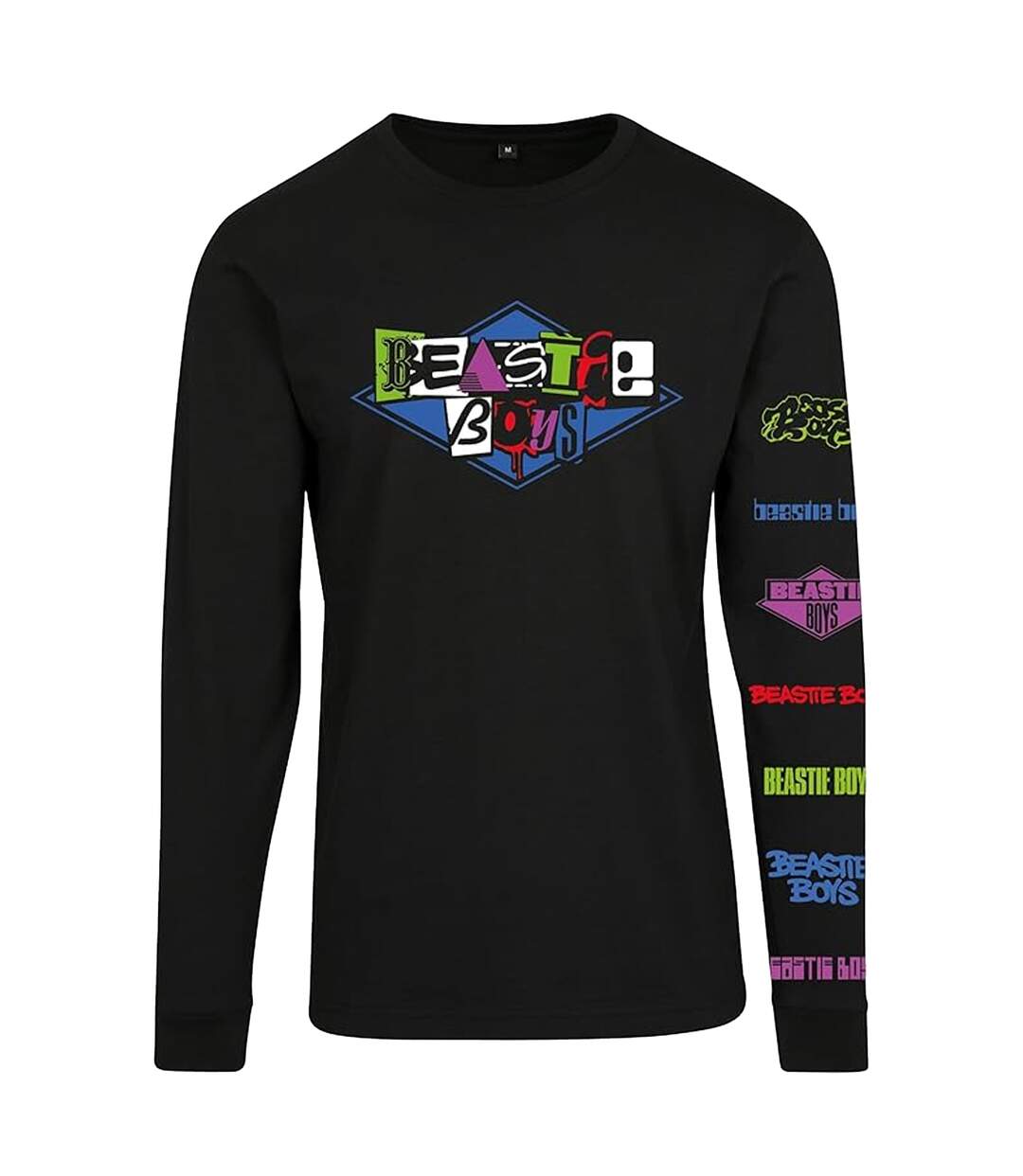 Mens Beastie Boys Logo Long-sleeved T-shirt Black Mister Tee-2