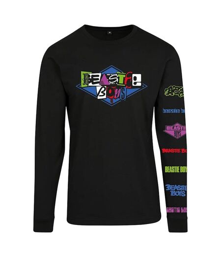 Mens Beastie Boys Logo Long-sleeved T-shirt Black Mister Tee