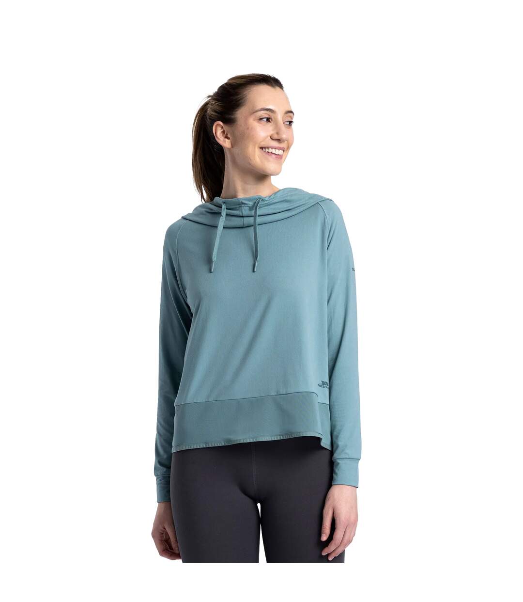 Womens/ladies Immy Active Hoodie Teal Mist Trespass-1