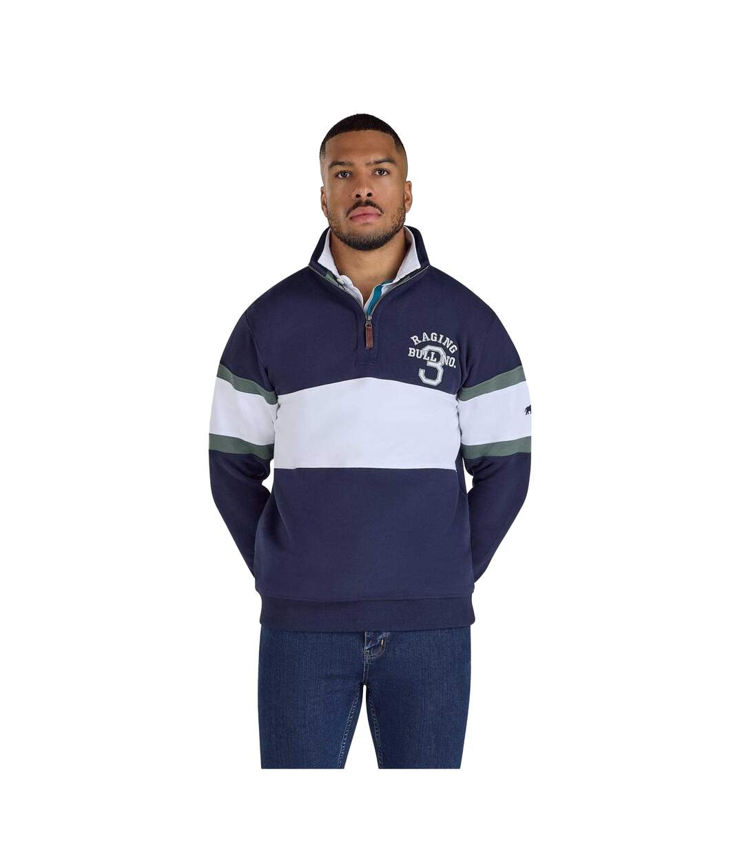 Sweat Homme Bleu Marine Raging Bull-2