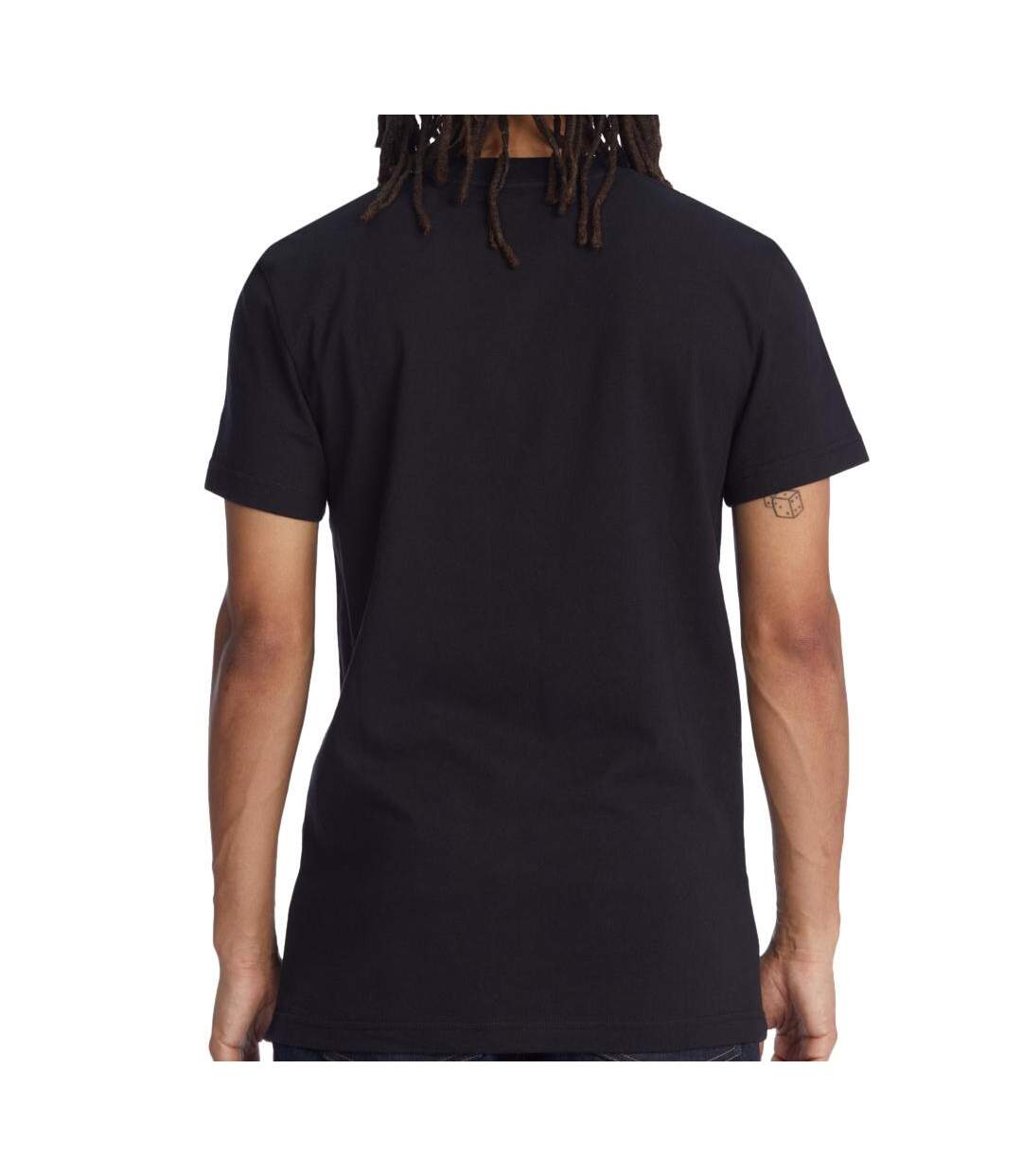 T-Shirt noir homme dc shoes star bevelled-2