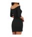 Robe Courte Motif/style Côtelé Femme Noir Brave Soul-2