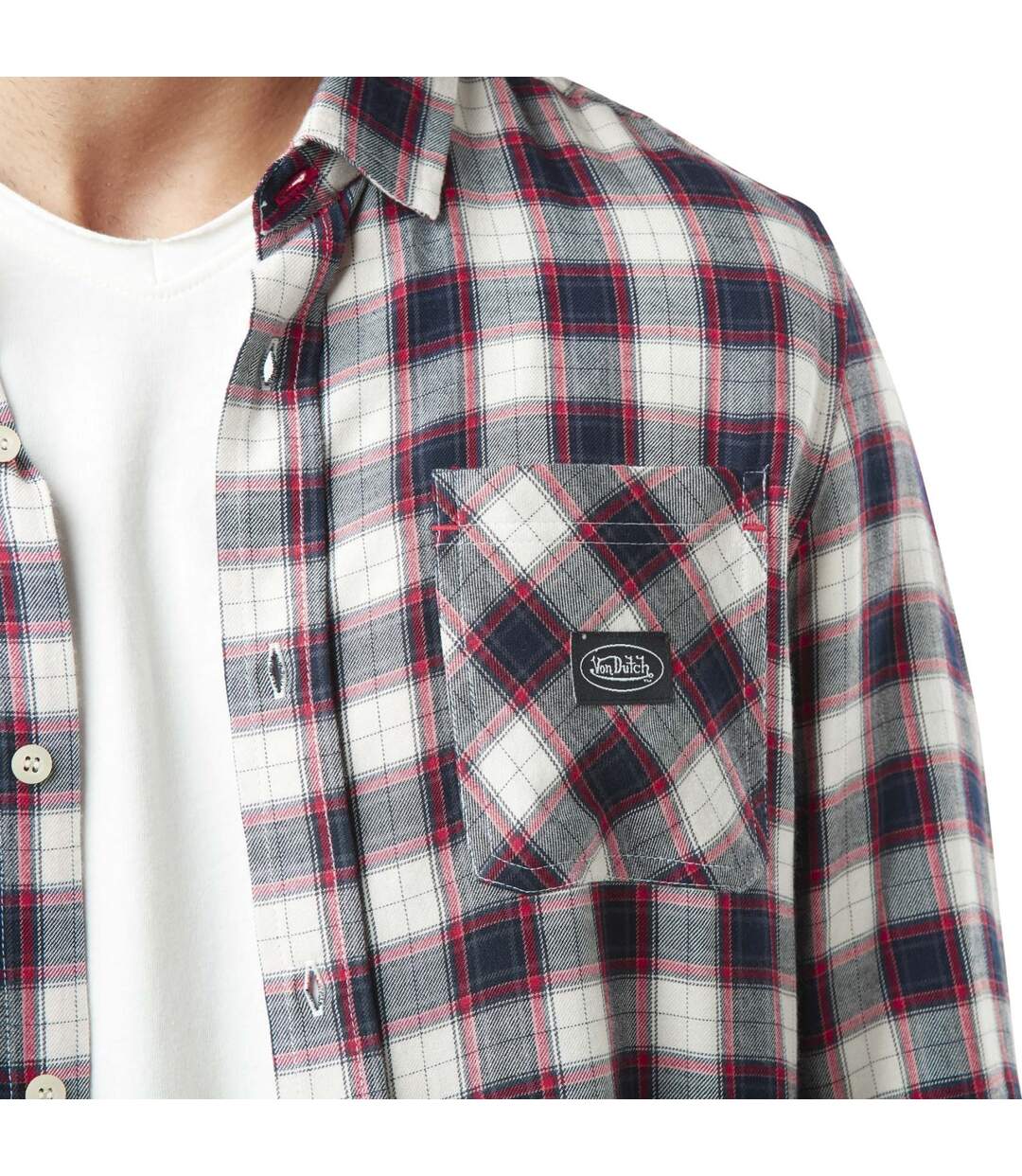 Chemise homme manches longues à carreaux Lex Vondutch-2