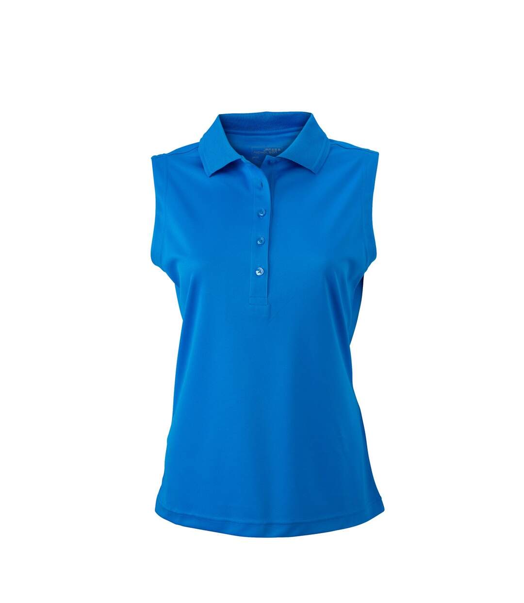 Polo micro-polyester FEMME JN575 - bleu cobalt - sans manches